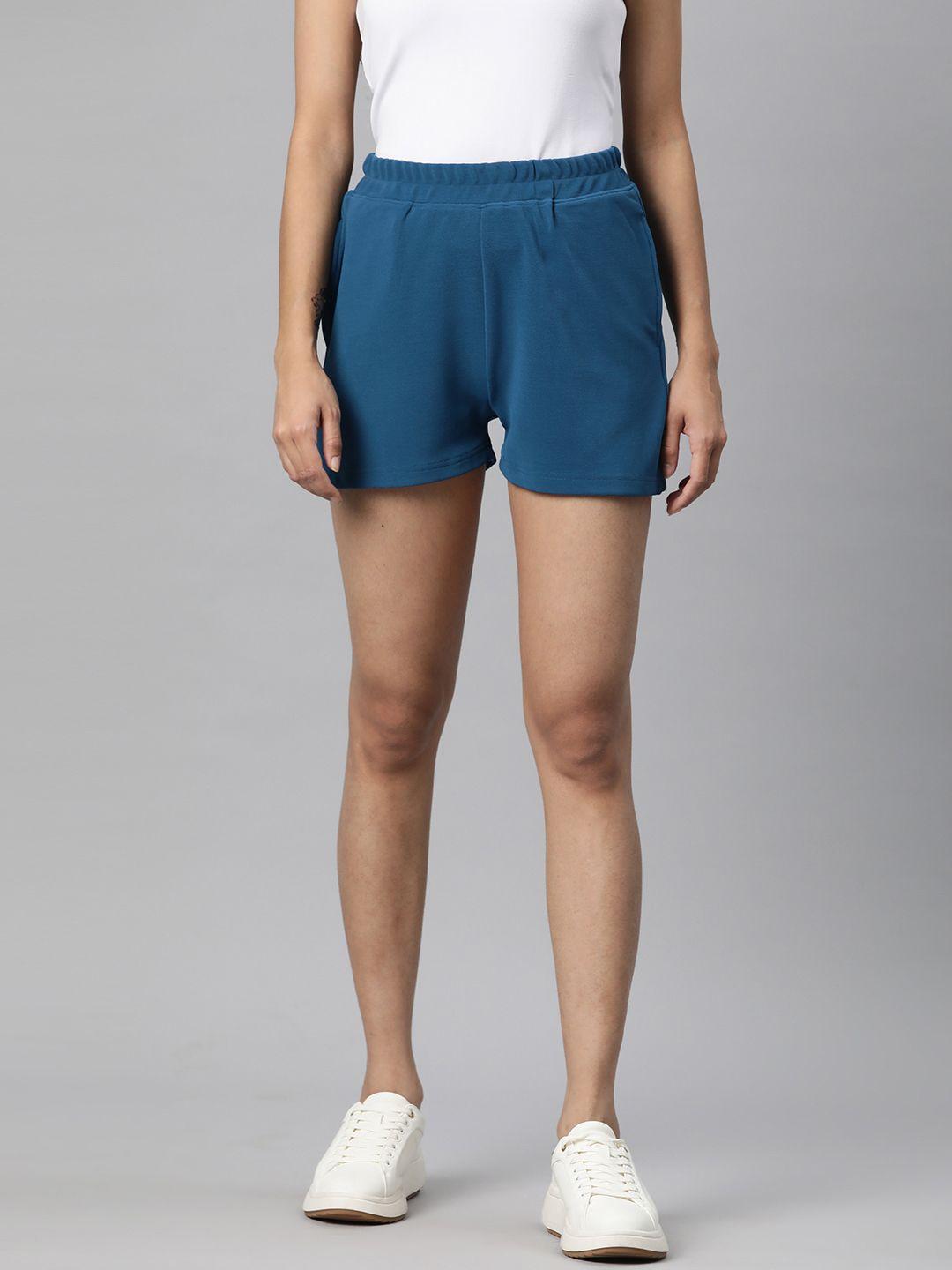 popnetic women teal shorts