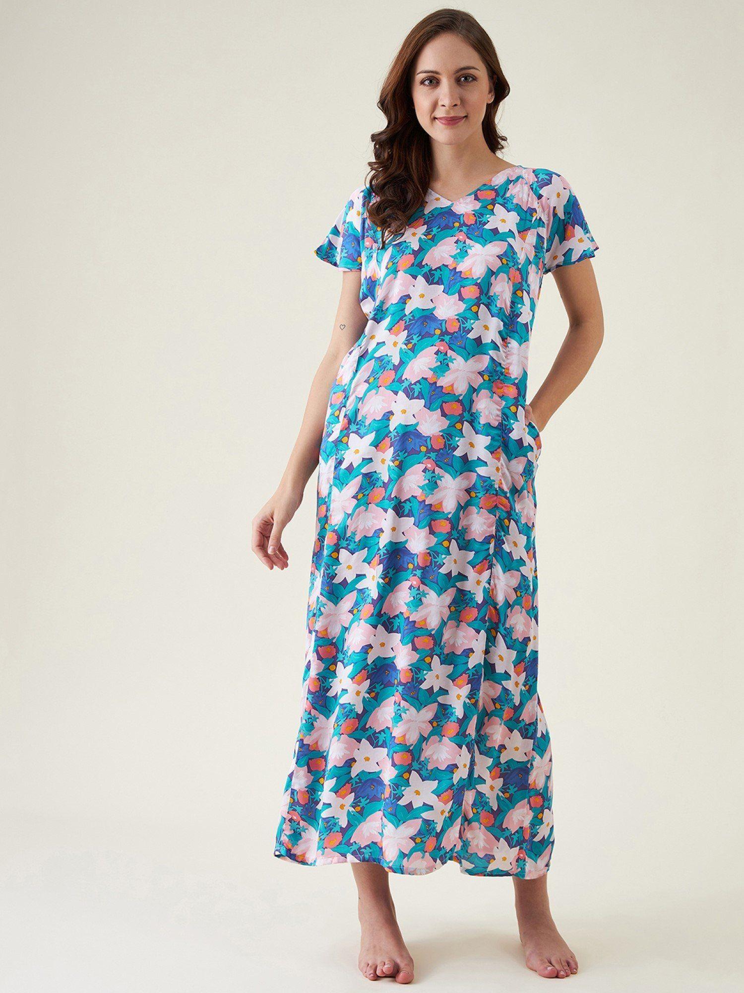 poppy bloom viscose nightdress