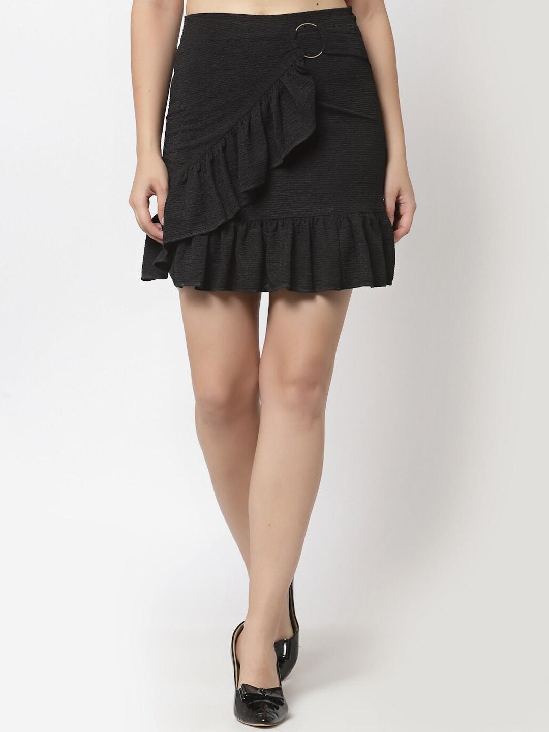 popwings self design frill mini skirt