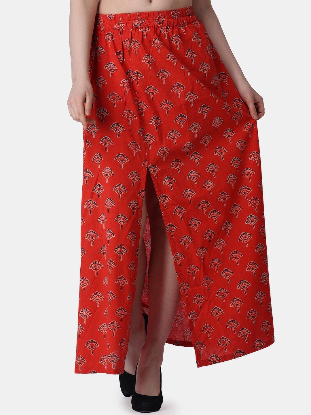 popwings ethnic printed a-line maxi skirt