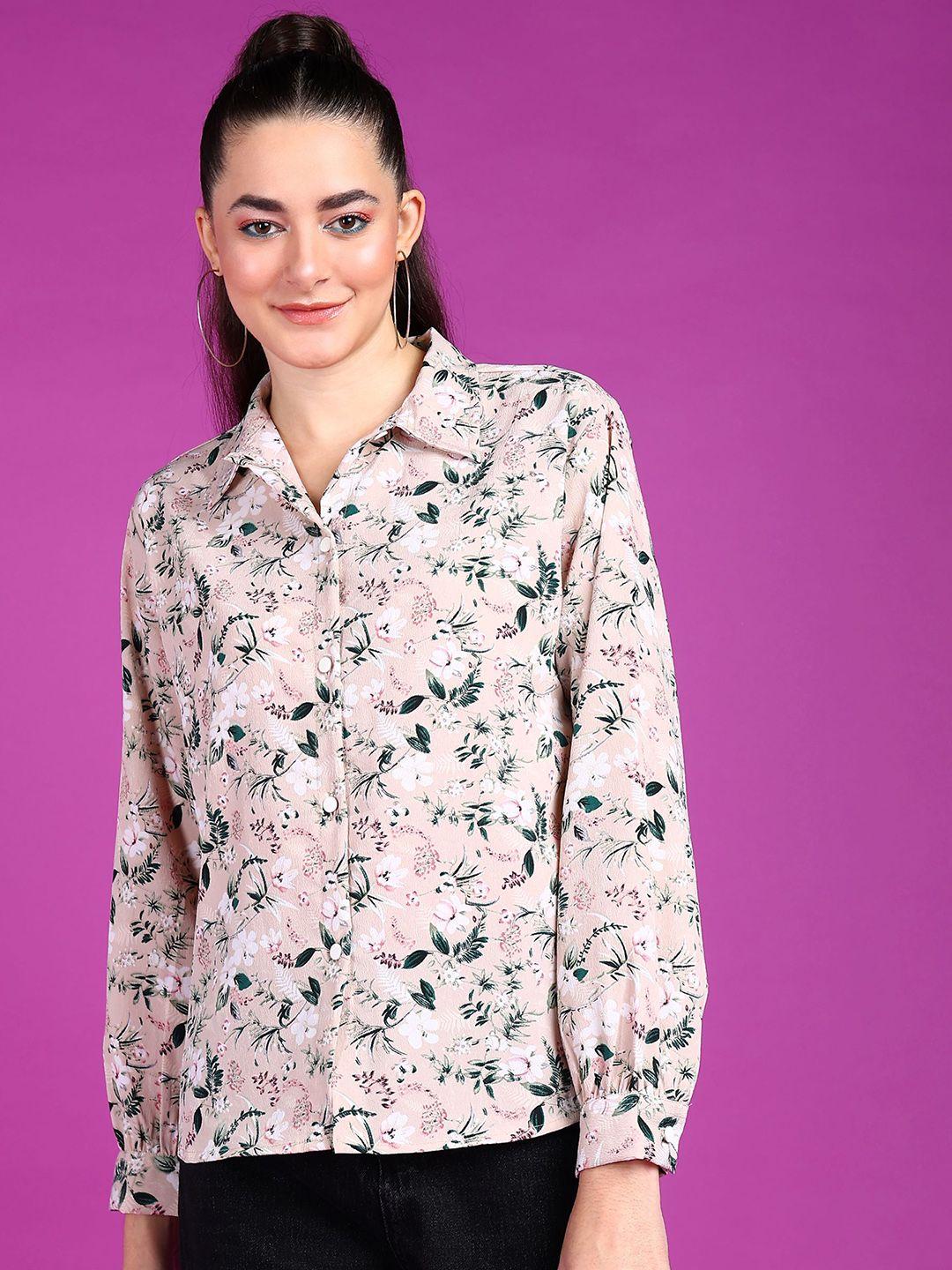 popwings floral printed smart casual shirt