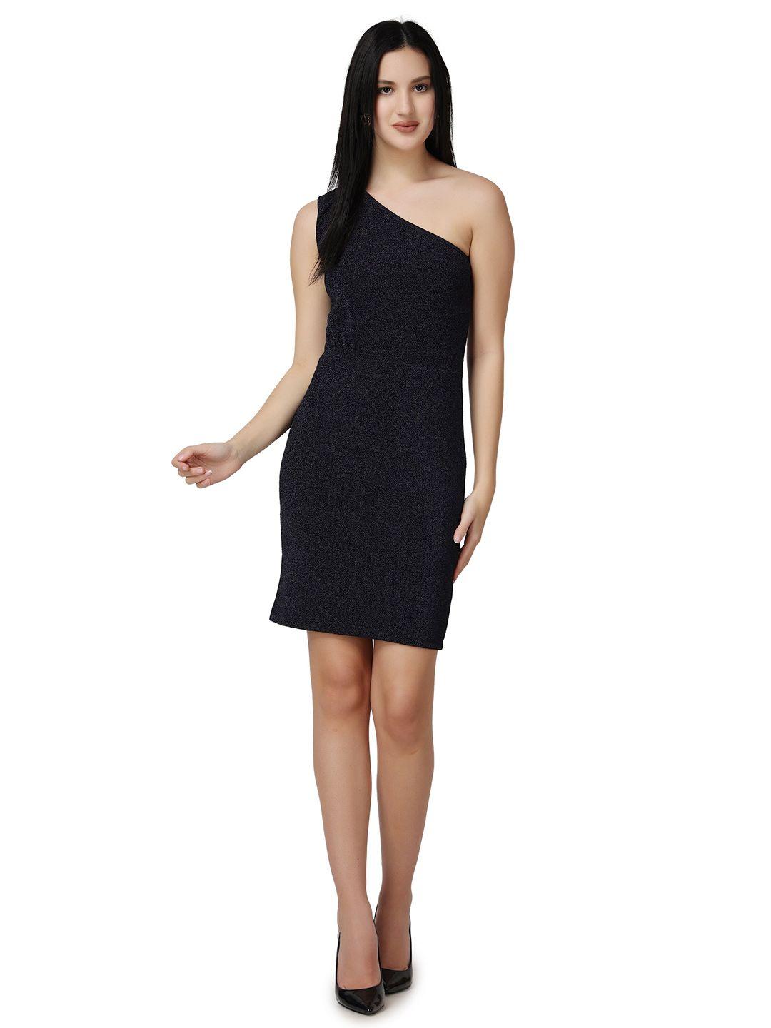 popwings navy blue bodycon dress