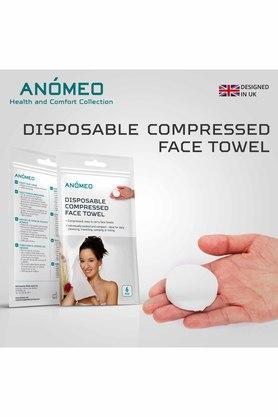 portable-sized compressed face towelface towel (6pcs) - white