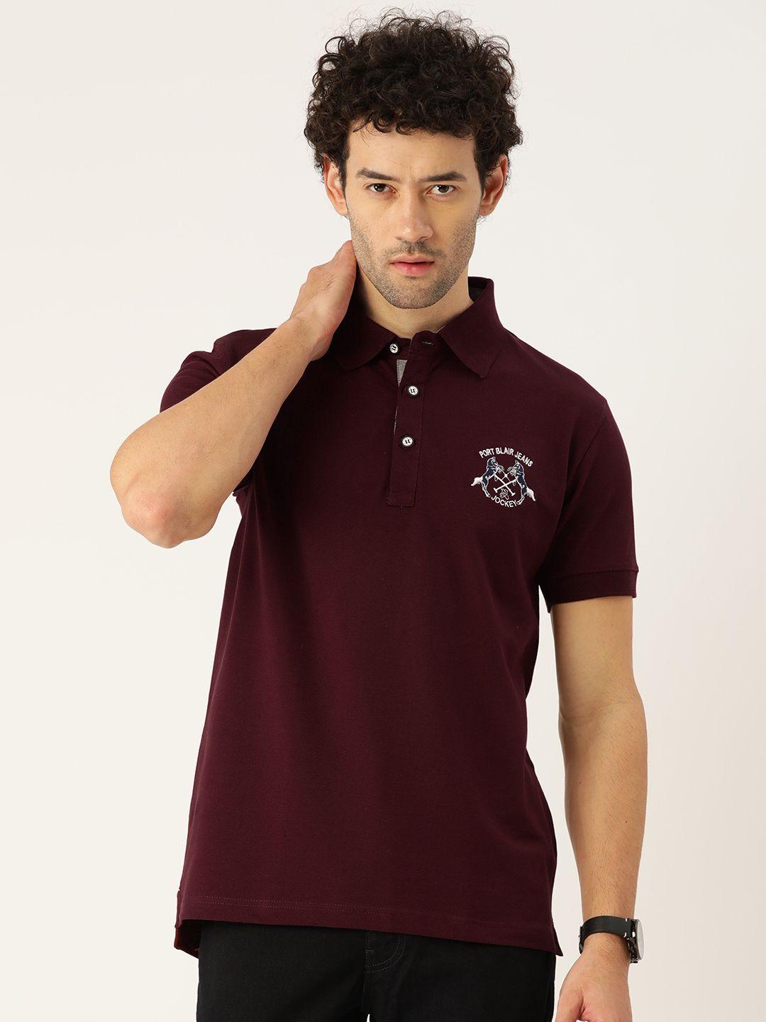 portblair men polo collar slim fit t-shirt