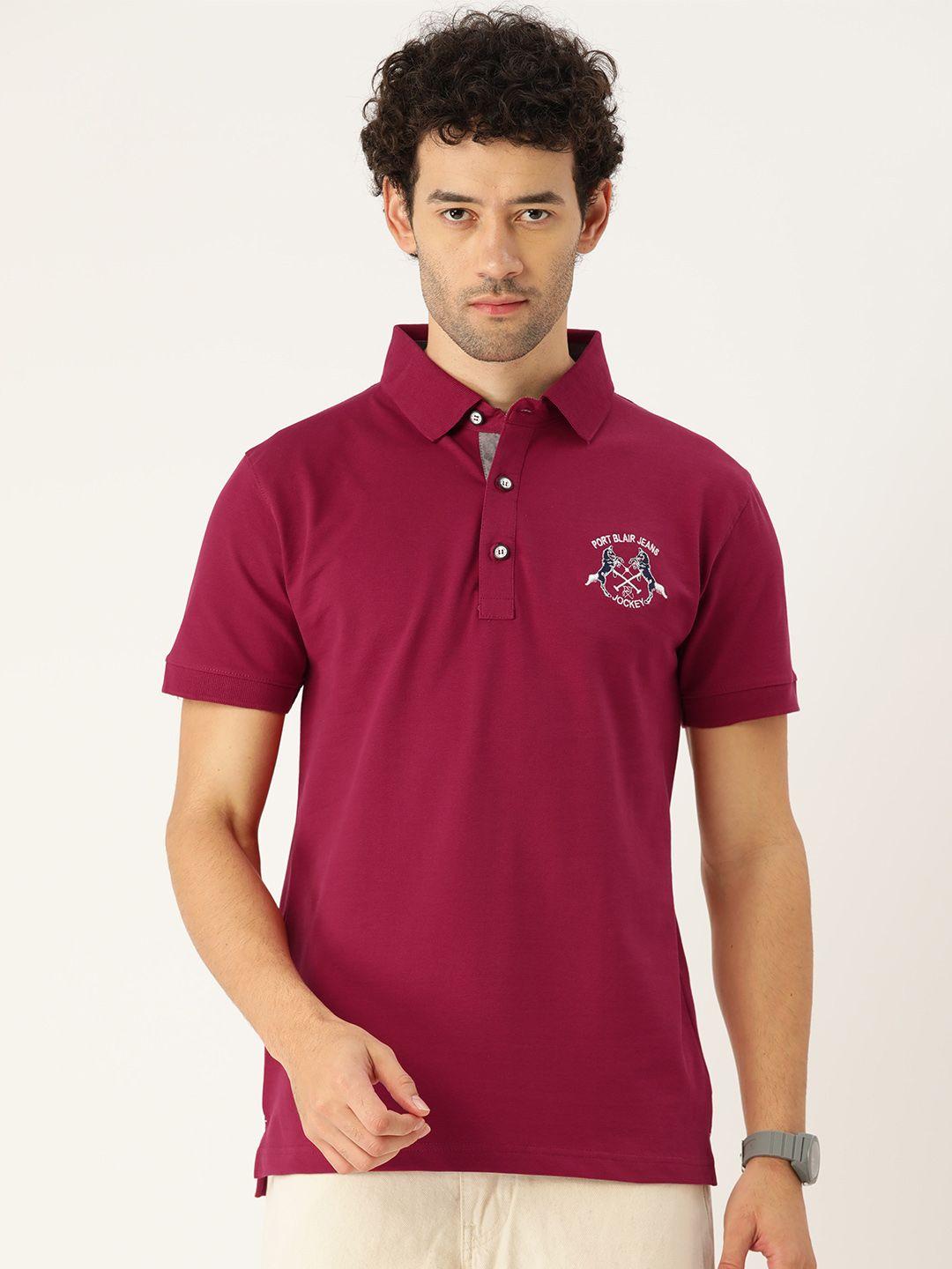 portblair men polo collar slim fit t-shirt