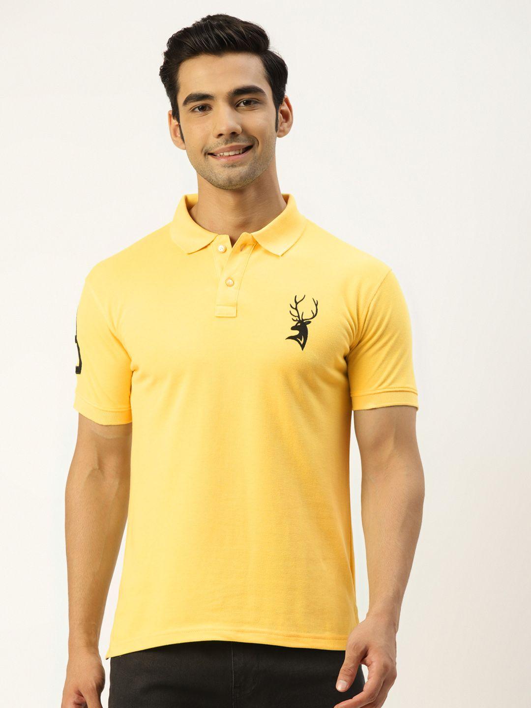 portblair men yellow polo collar t-shirt