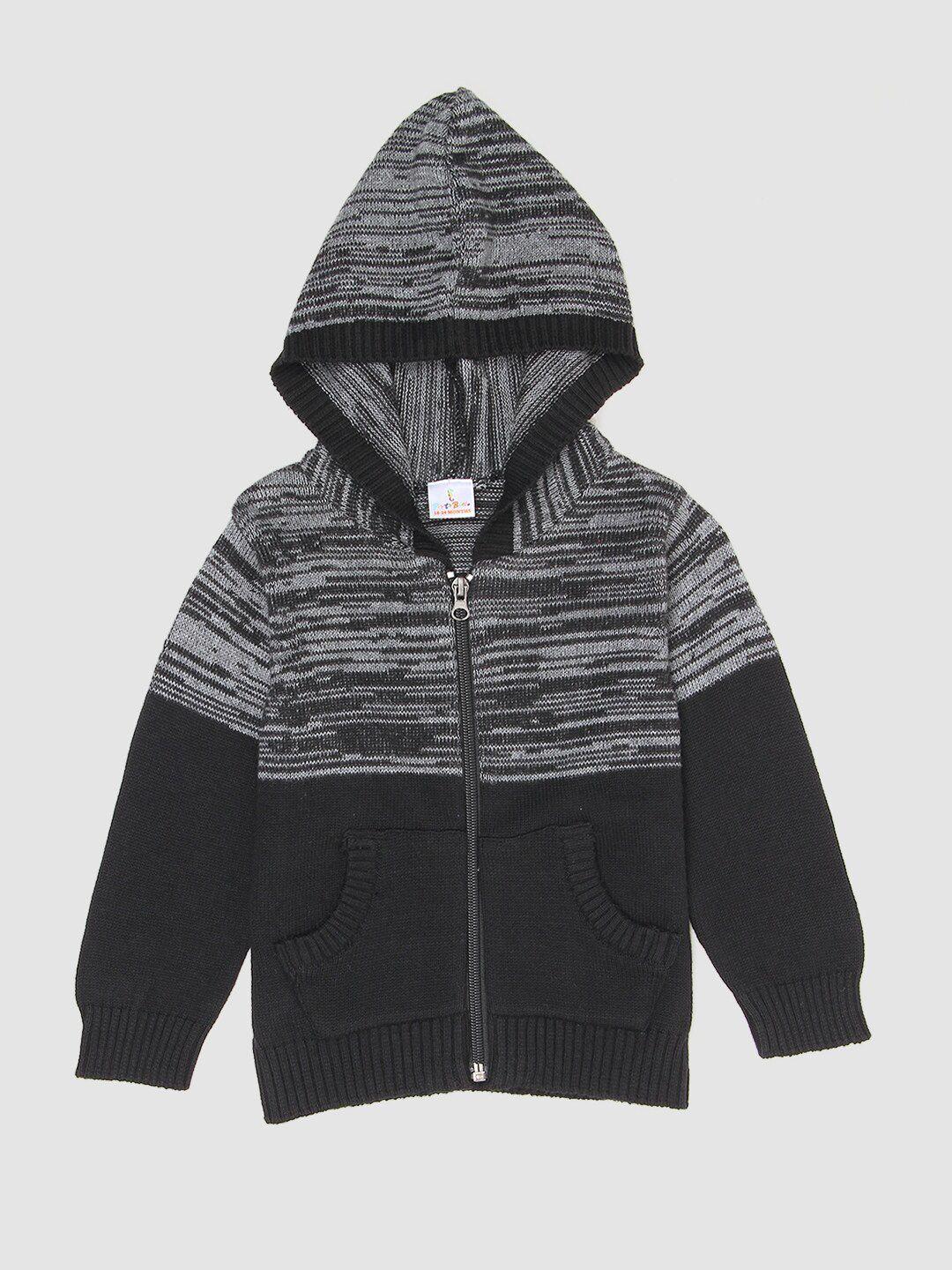 portobello boys black & grey cardigan