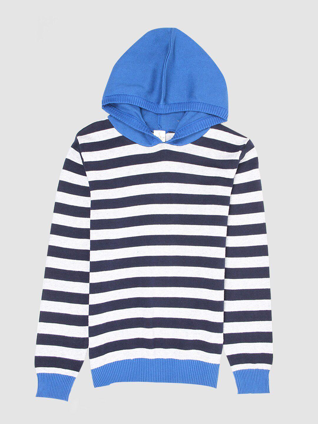 portobello boys blue & blue striped pullover