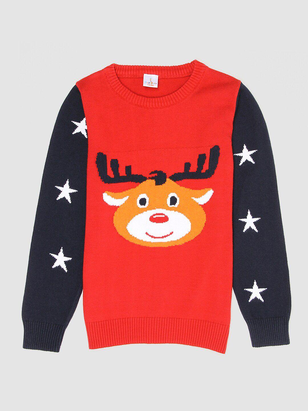 portobello boys red & black humour and comic printed pullover