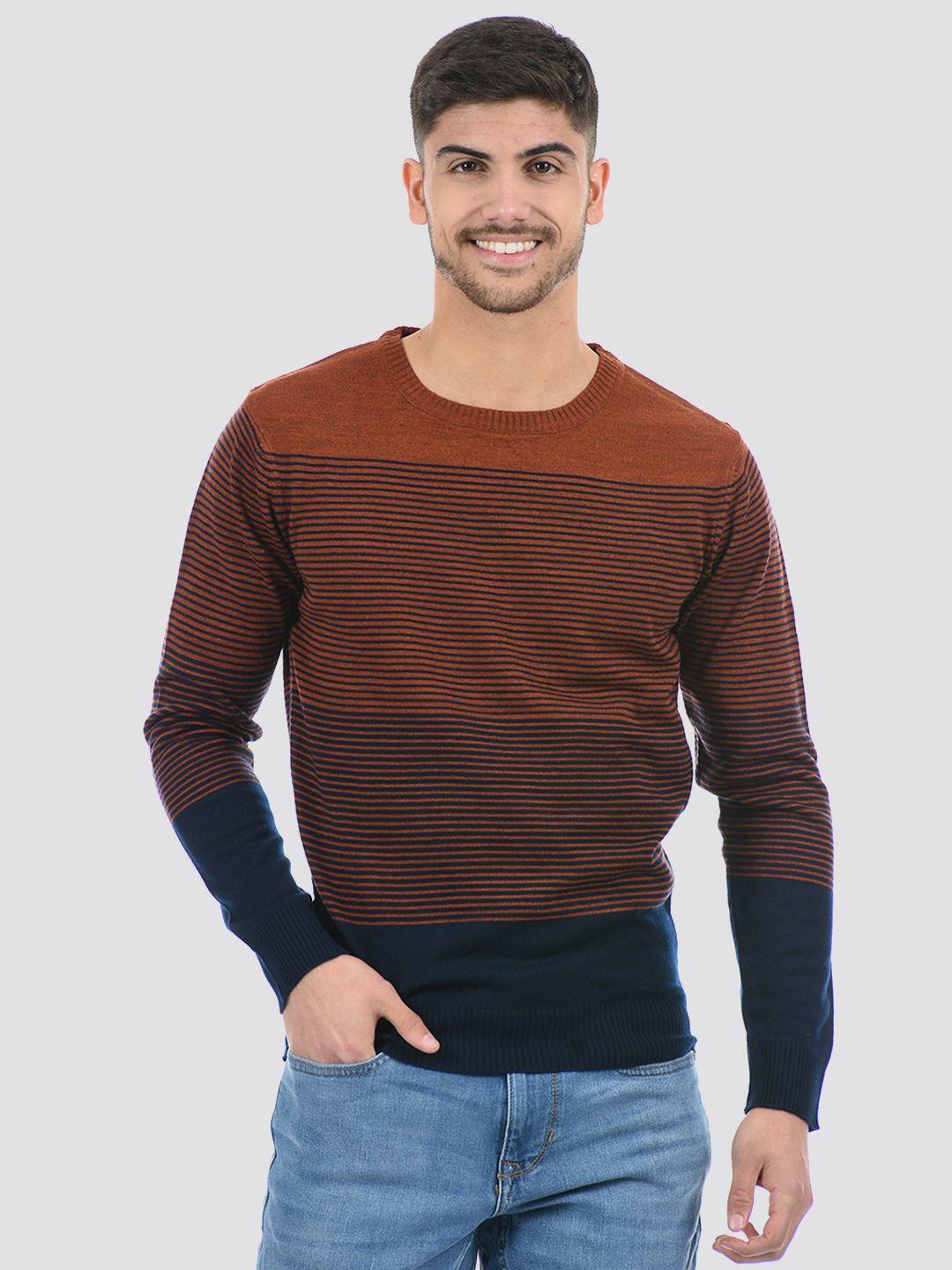 portobello men acrylic striped cotton pullover