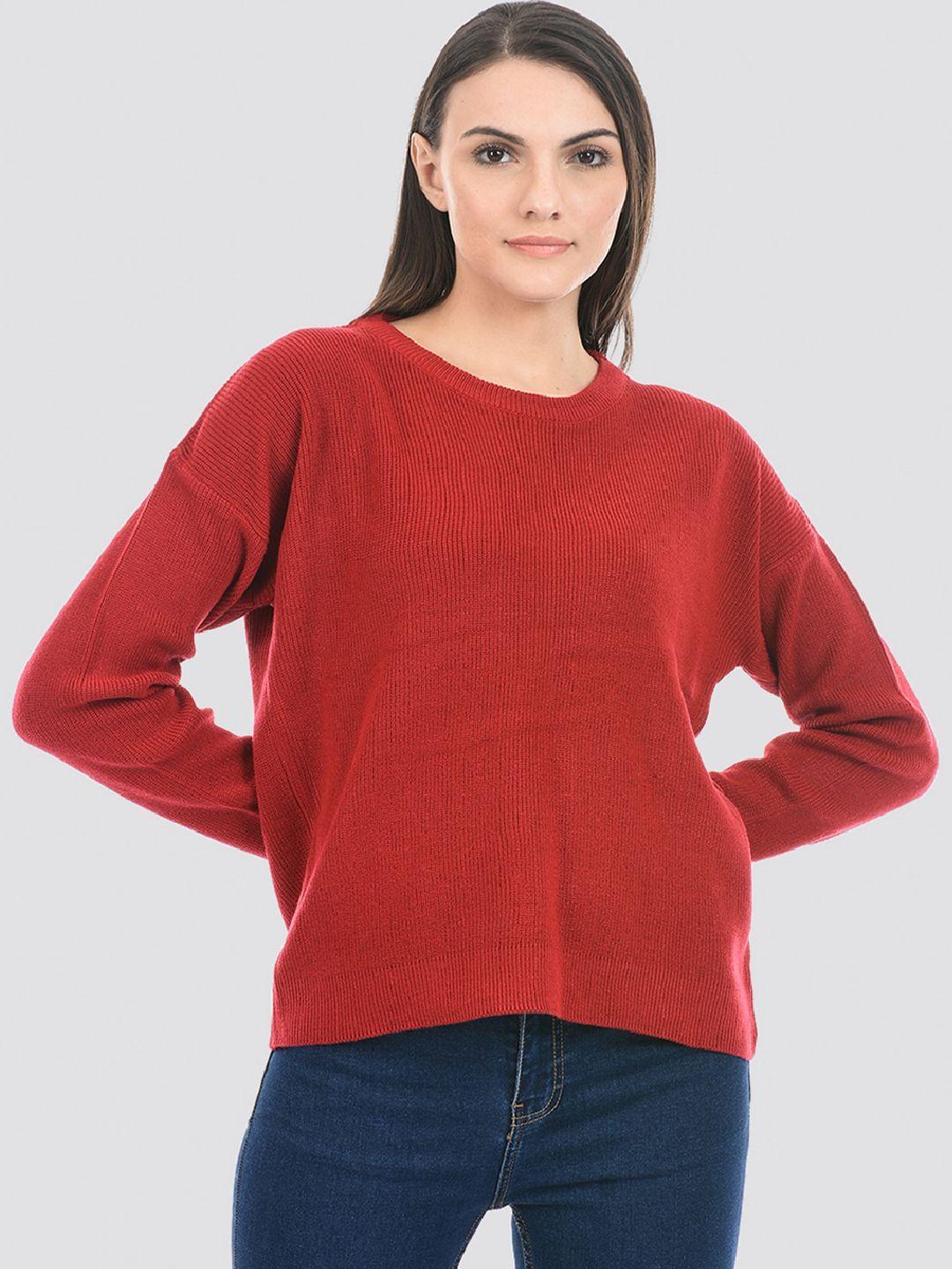 portobello ribbed acrylic knitted pullover