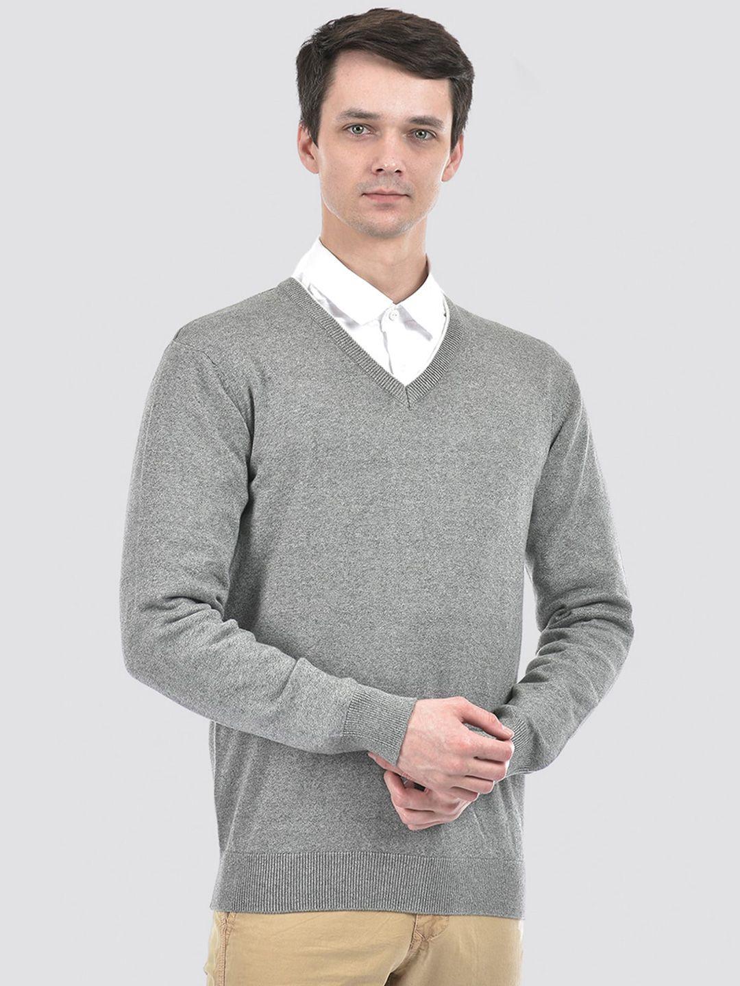 portobello v neck long sleeves cotton pullover sweater