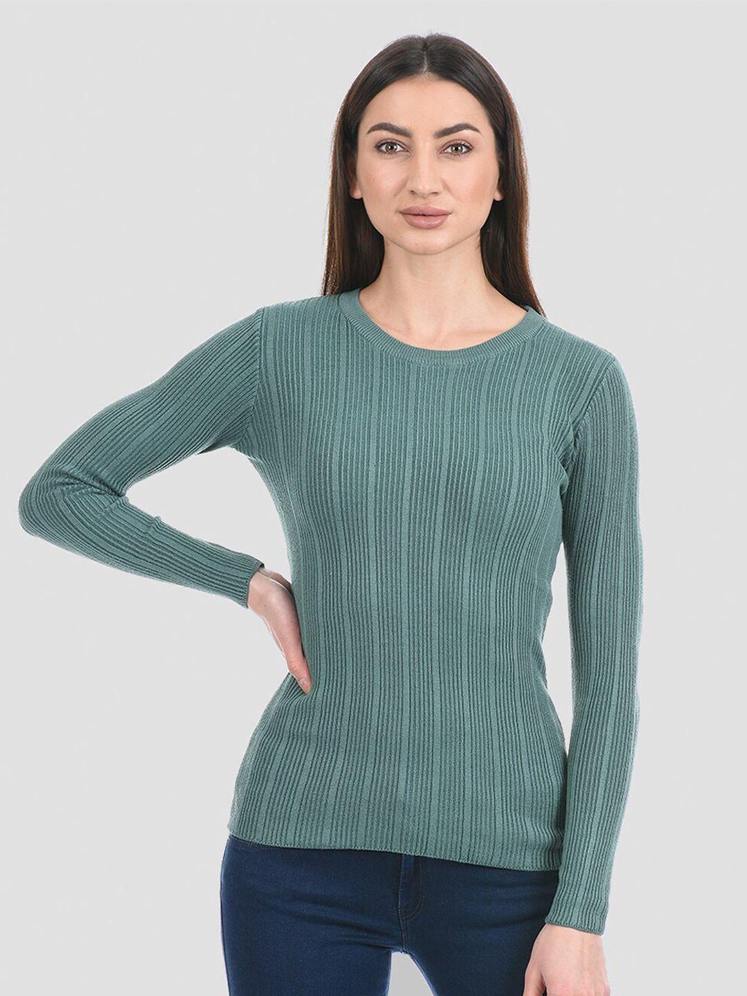 portobello women green pullover sweaters