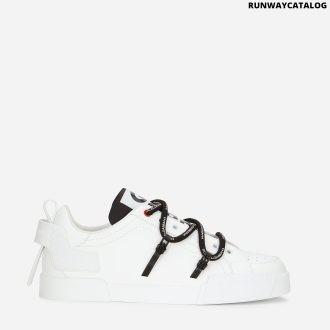 portofino sneakers in calfskin and patent leather