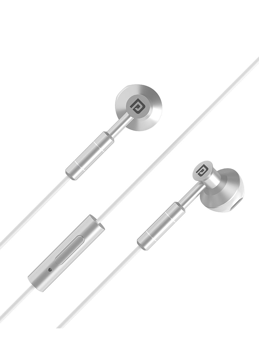 portronics white solid ear 1 in-ear wired earphones
