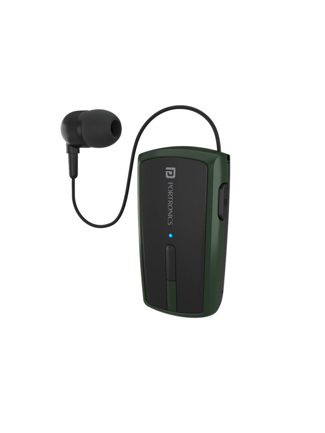 portronics green solid in-ear wireless bluetooth earphones