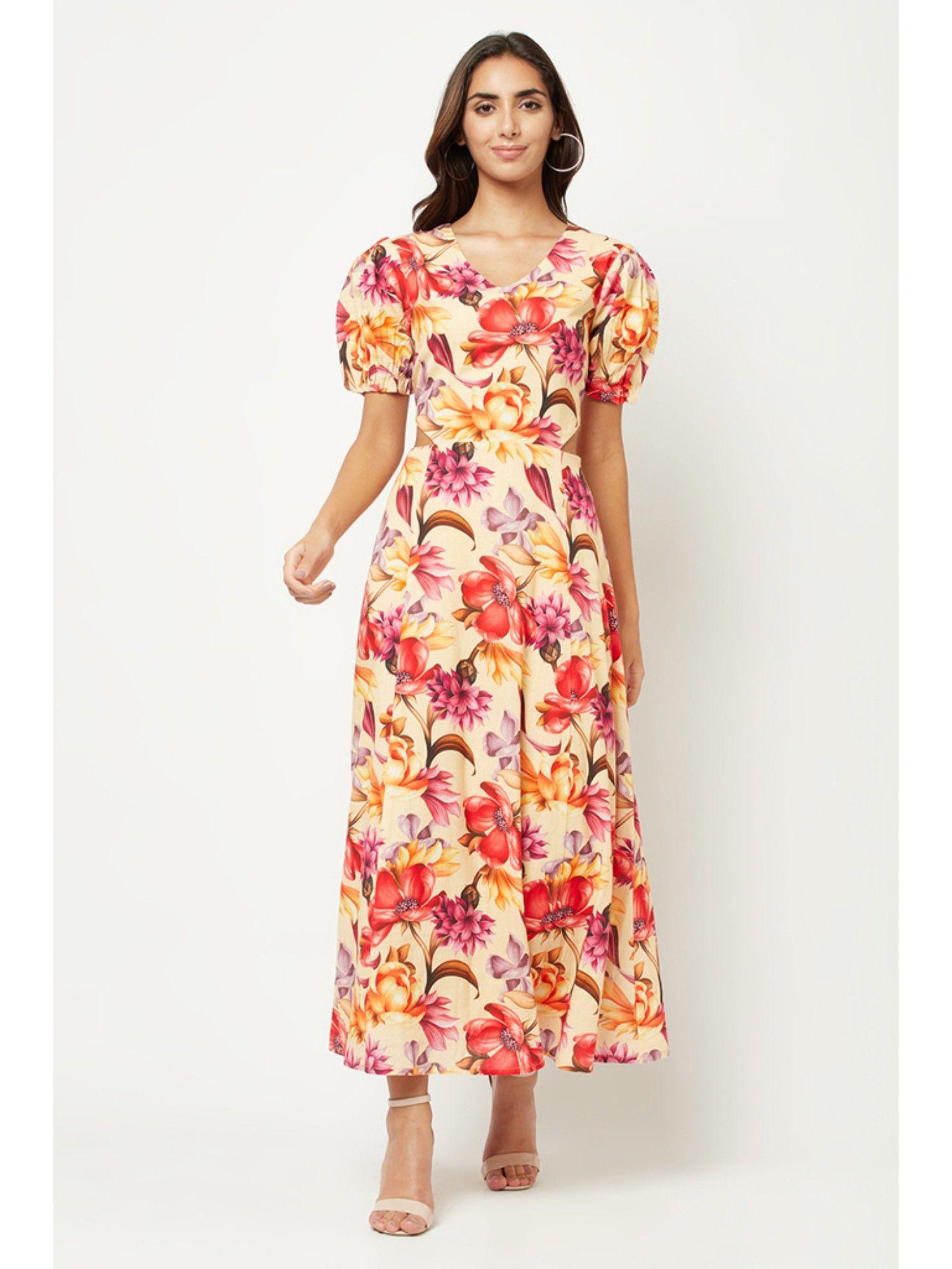 posy cut-out maxi dress