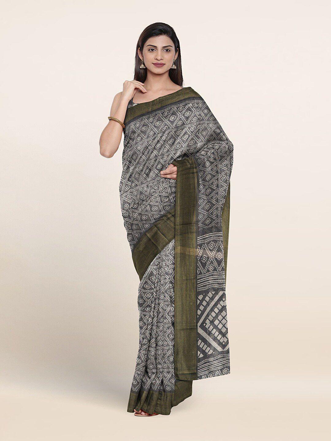 pothys bandhani pinted saree