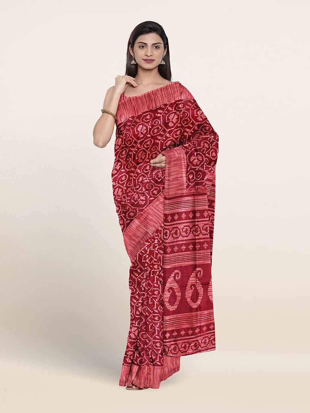 pothys batik ethnic motifs printed saree