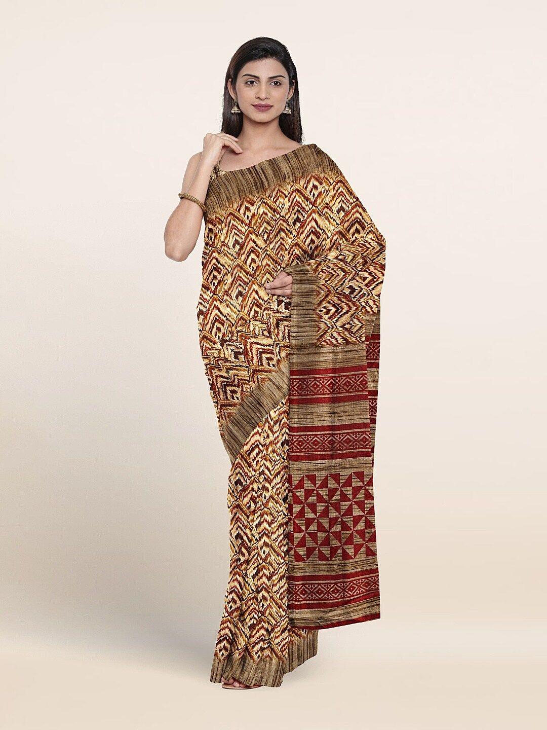 pothys geometric printed saree