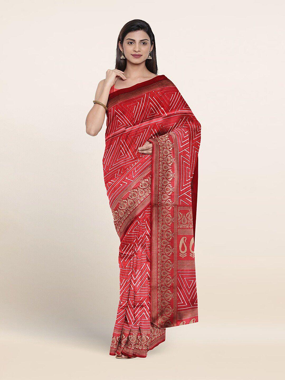 pothys geometric printed saree