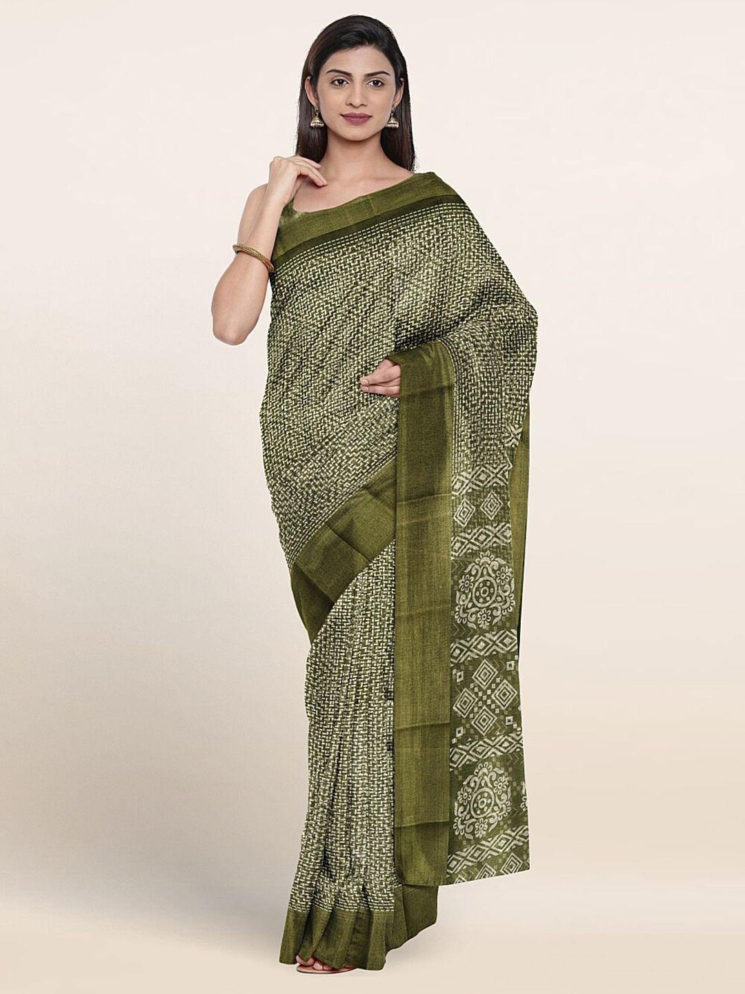 pothys geometric printed zari saree