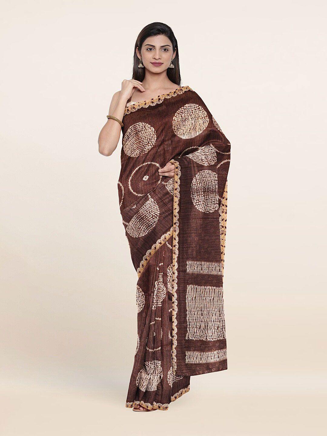 pothys women brown sarees