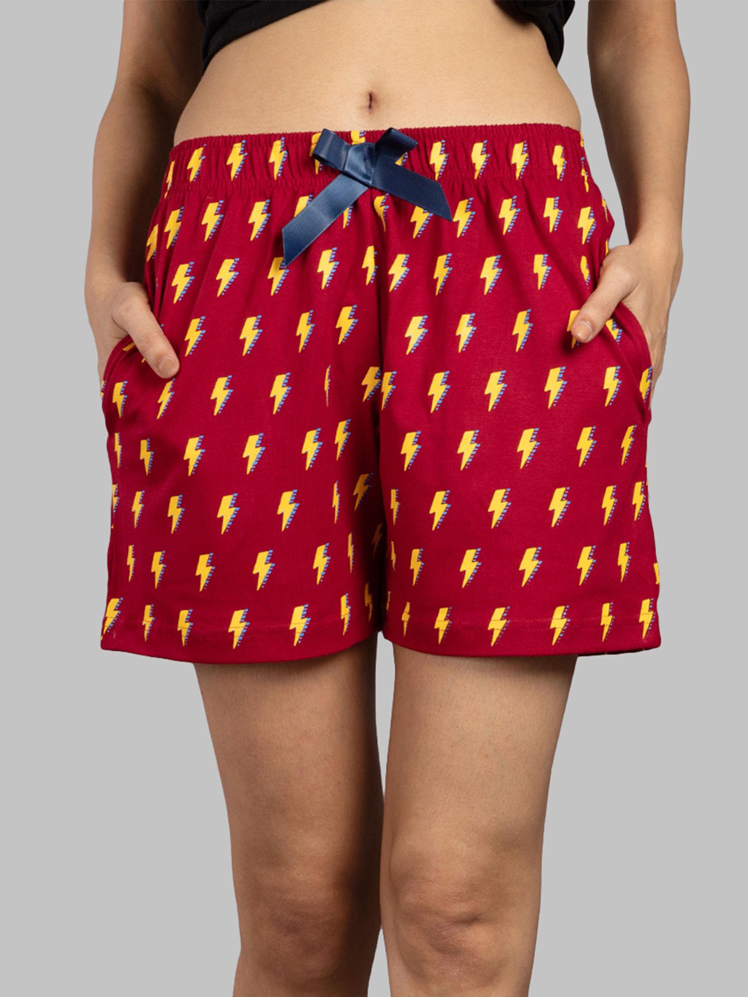 potter mania shorts - maroon