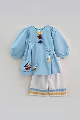 powder-blue-embroidered-tunic-set-for-girls