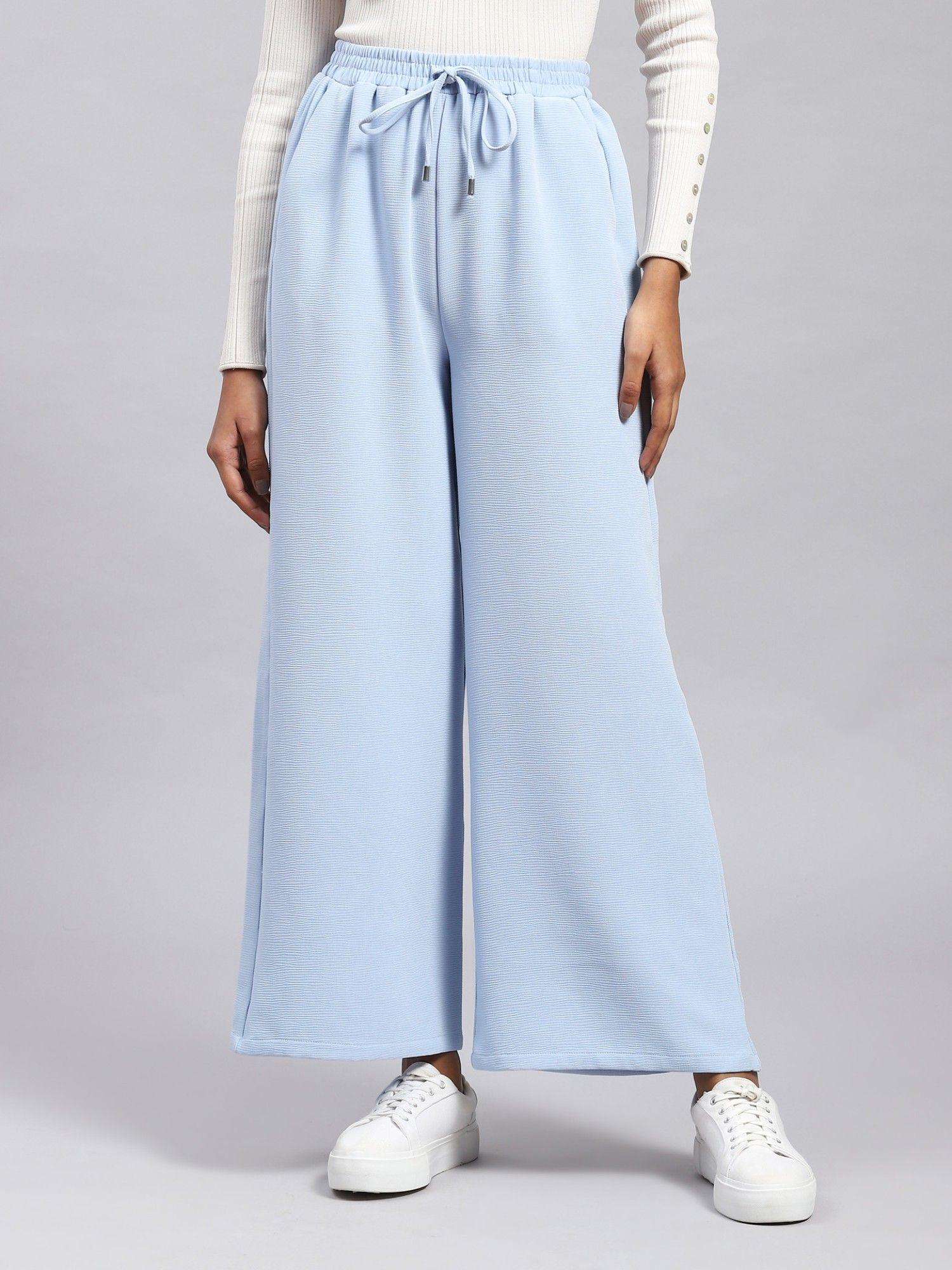 powder blue elasticated pant with drawstring