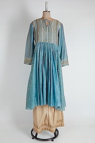 powder blue kurta with pants