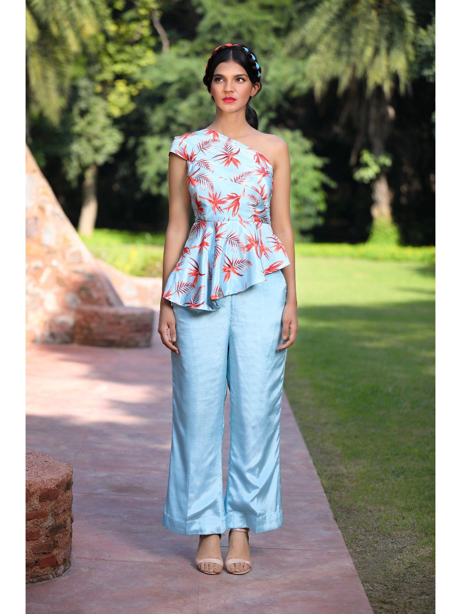 powder blue palazzo with top (set of 2)