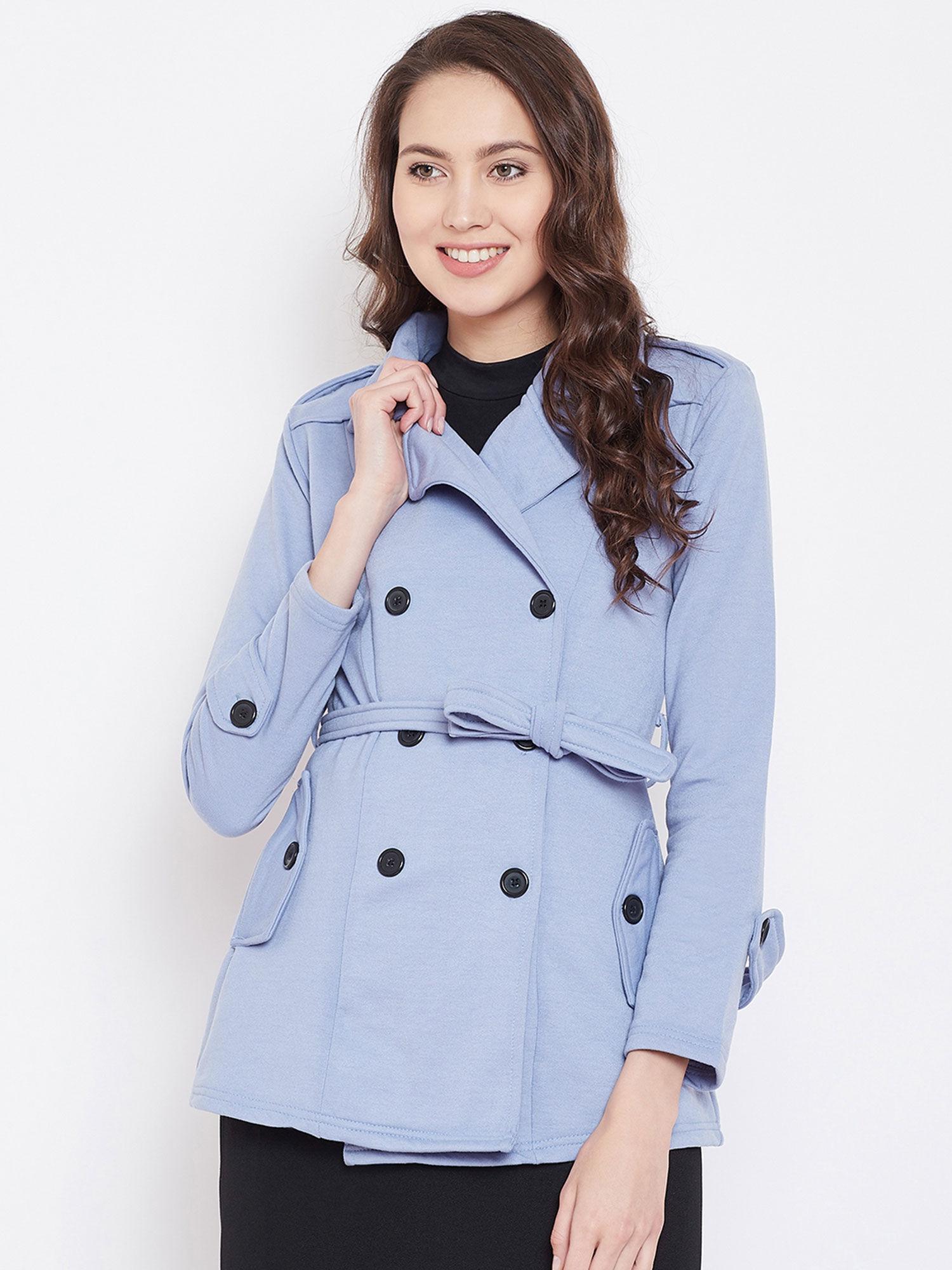 powder blue solid coat