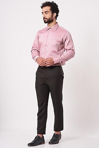 powder pink chambray cotton shirt