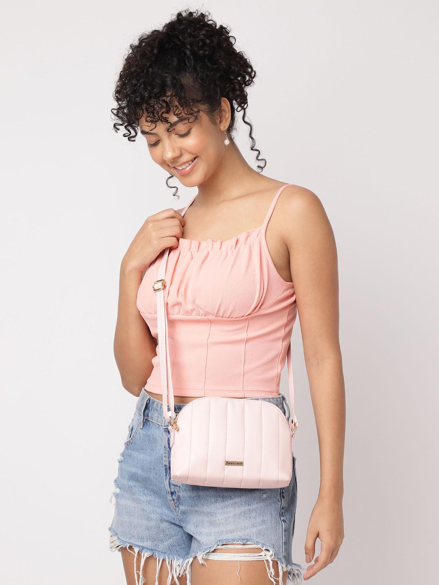 powder pink sling bag for women