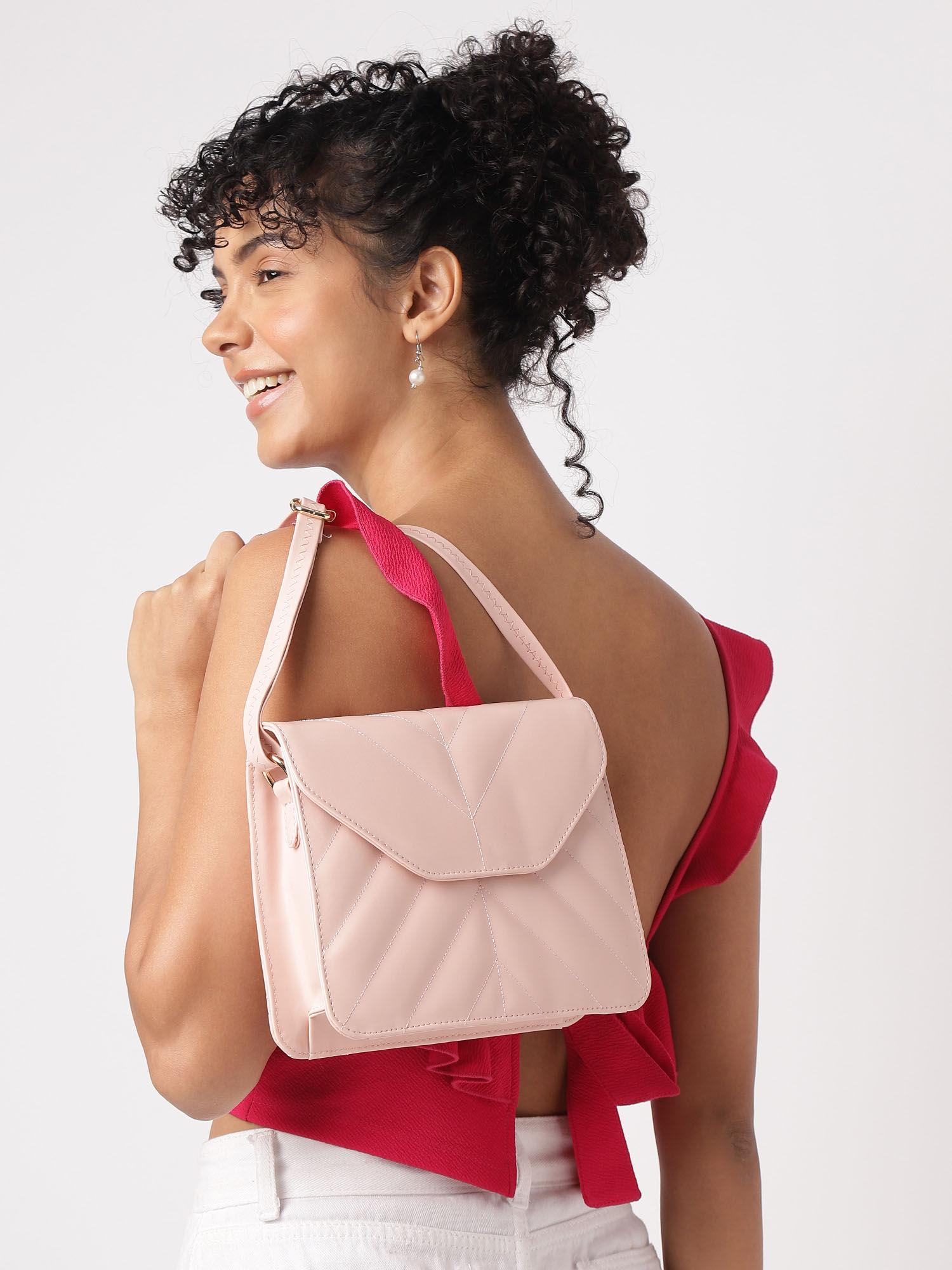 powder pink sling bag for women