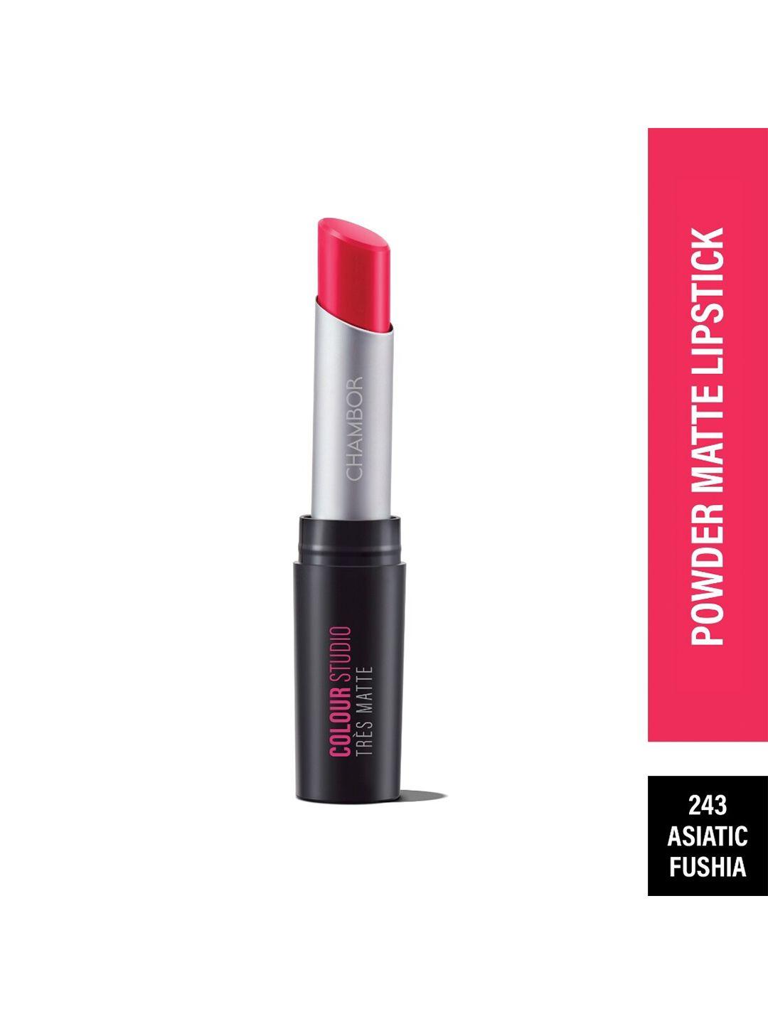 powdery matte glamour lipstick with spf 30- siatic fushia 243
