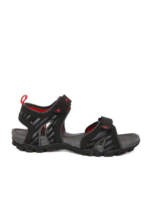 power by bata men's black floater sandals