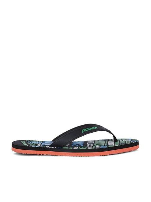 power by bata women's black flip flops