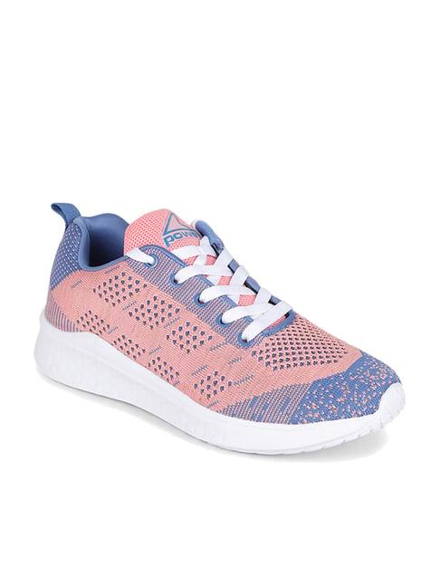 power by bata women's pink & blue casual sneakers