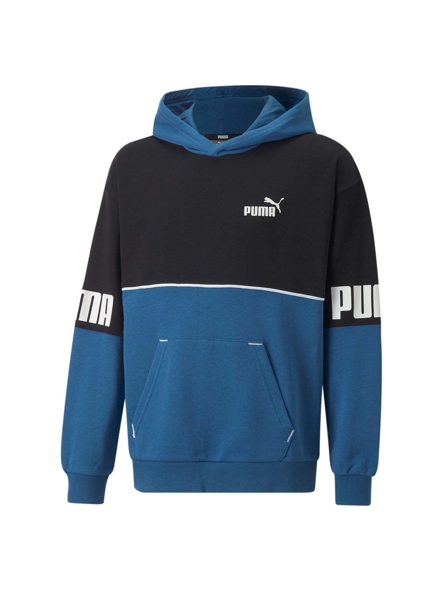 power colo block boys blue hoodie