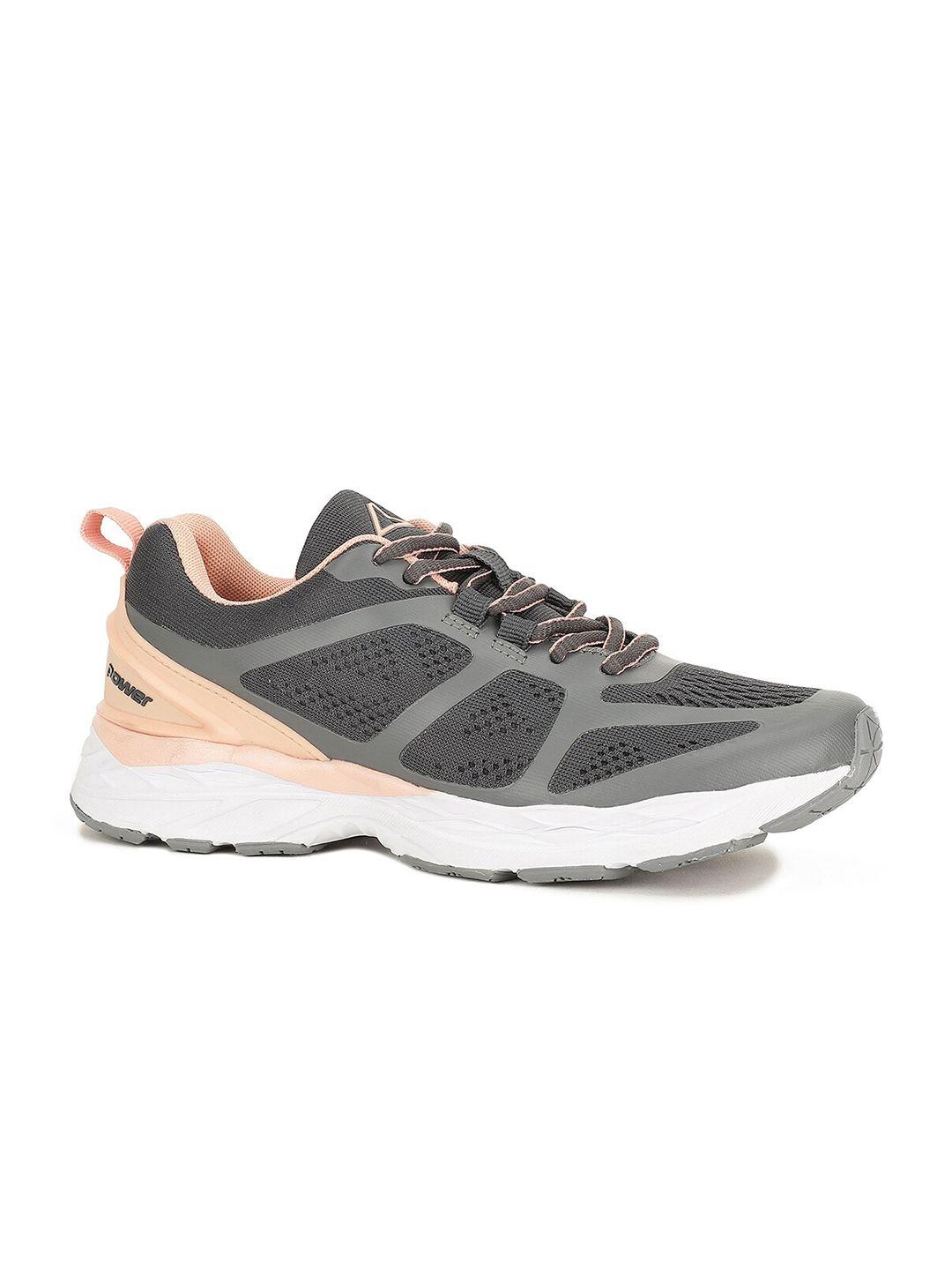 power women grey mesh running non-marking shoes