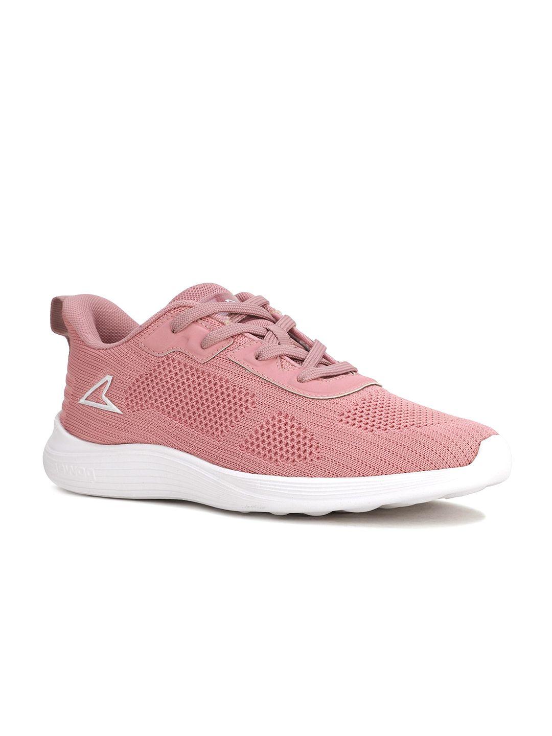 power women pink textured textile sneakers