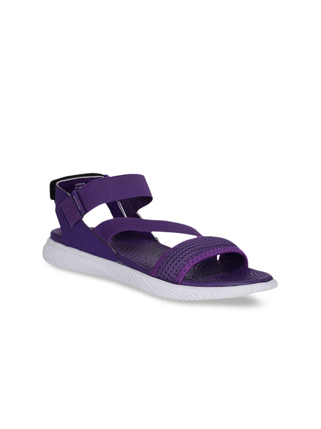 power women purple solid sports sandals