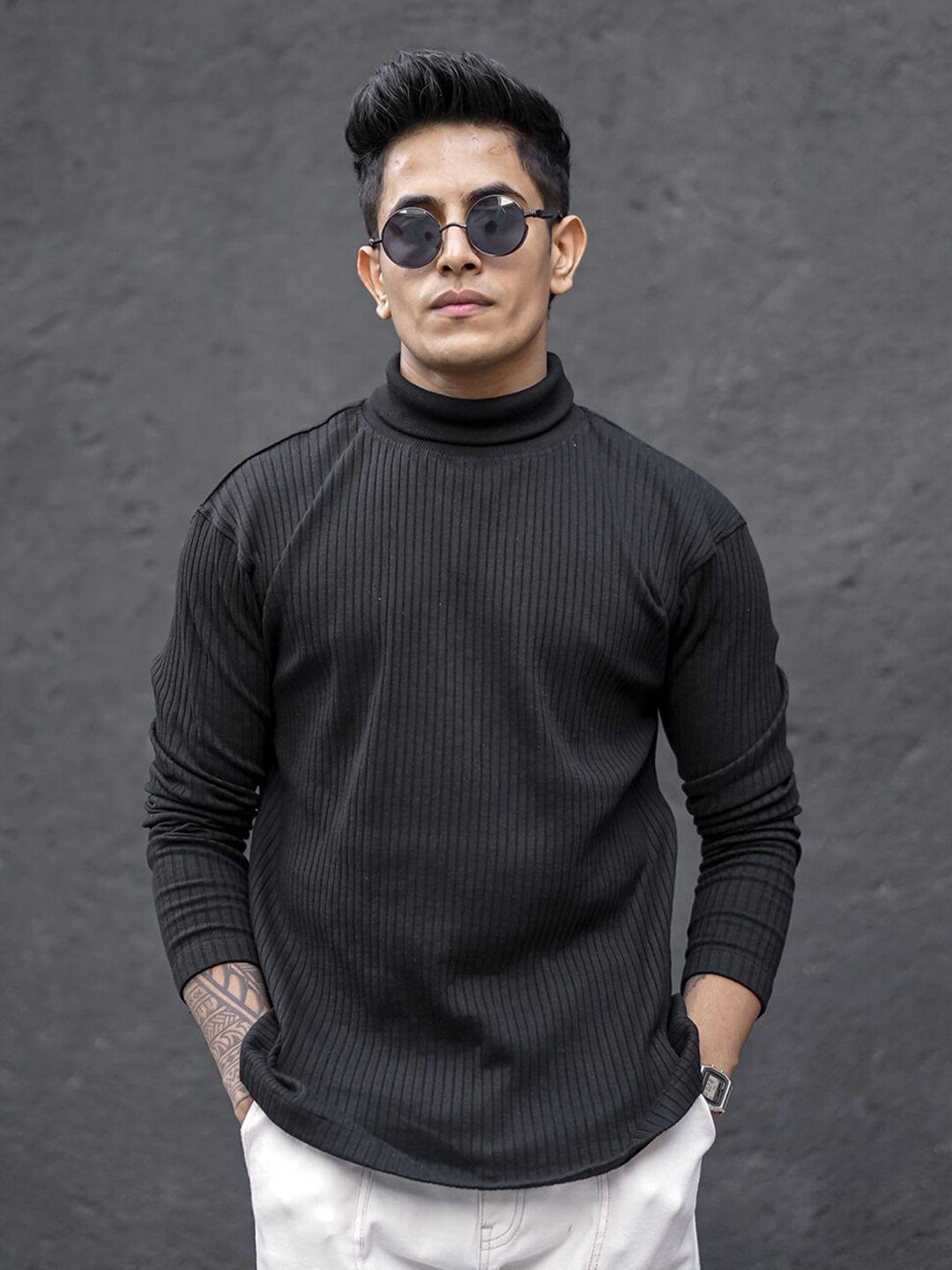 powerlook black turtle neck t-shirt