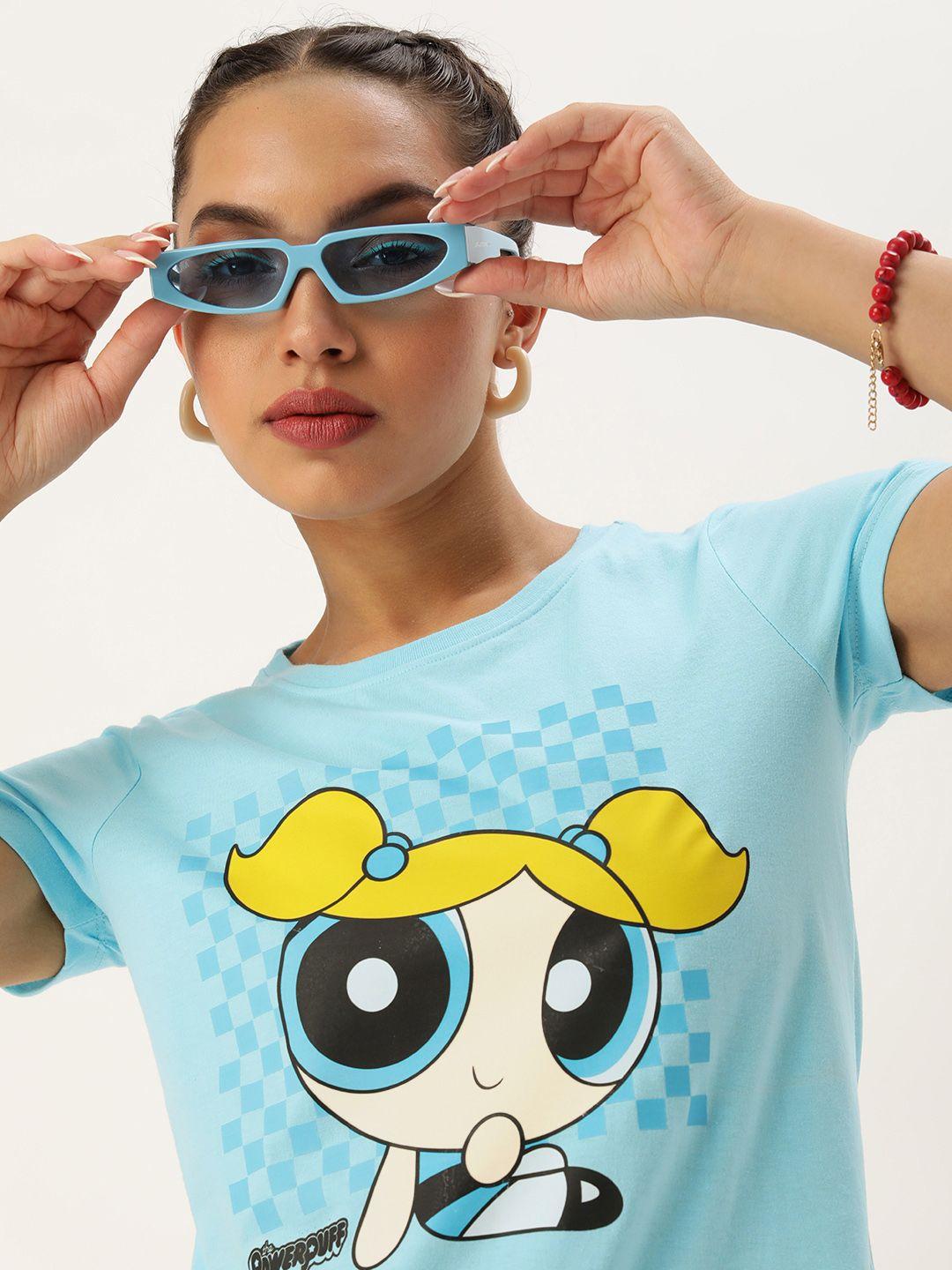 powerpuff girls by kook n keech women graphic printed t-shirt