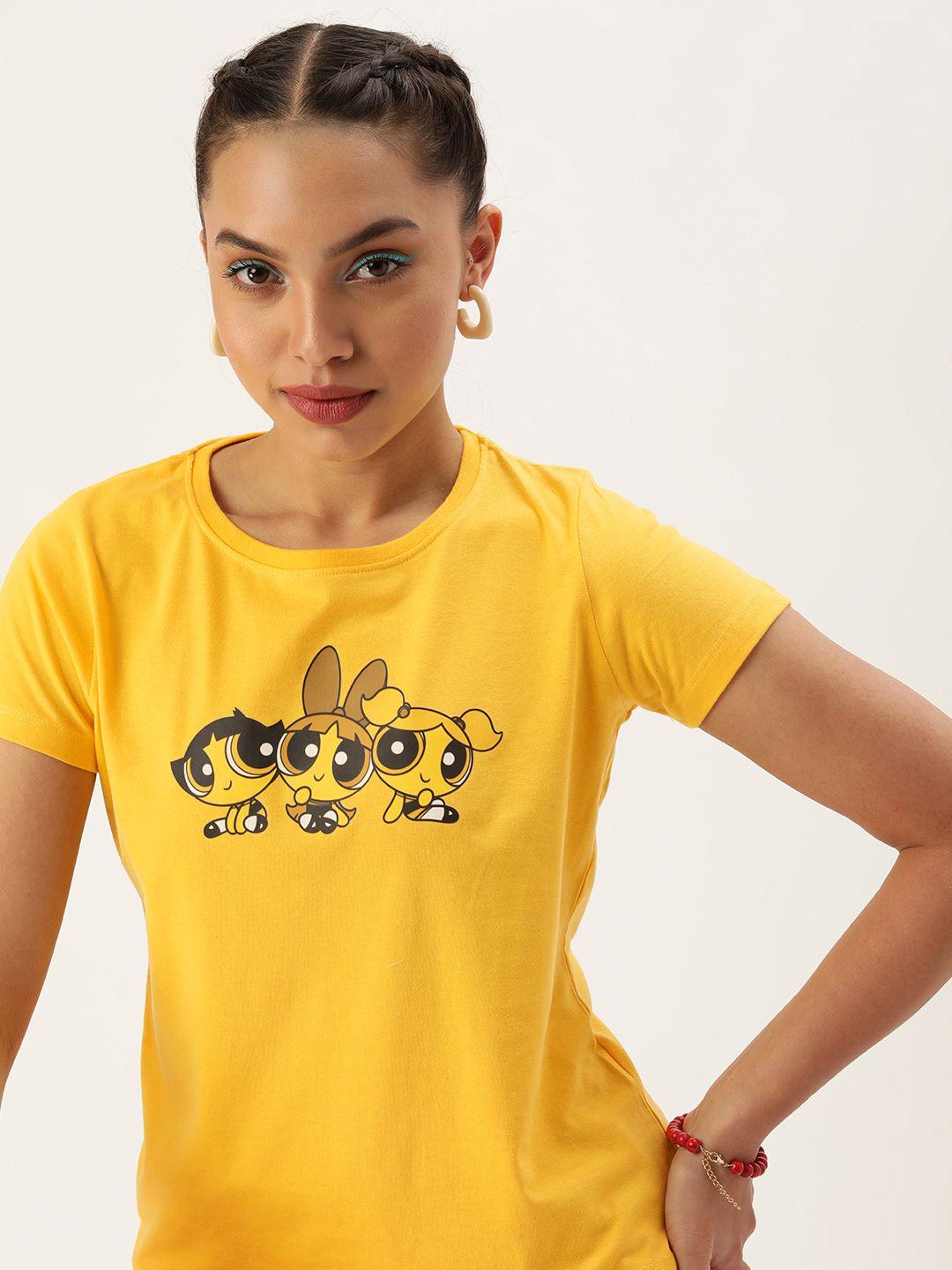 powerpuff girls by kook n keech women graphic printed t-shirt