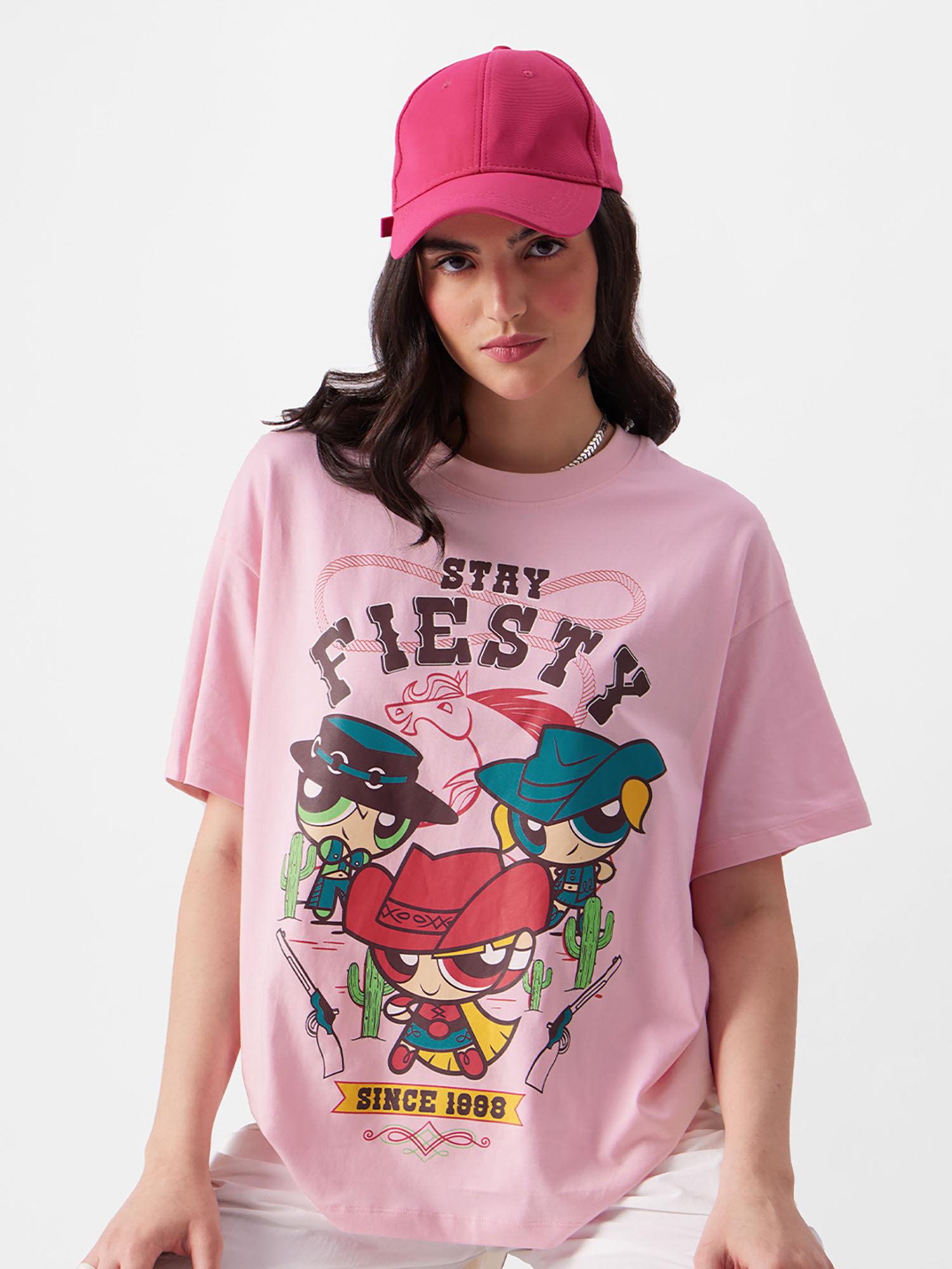 powerpuff girls stay feisty oversized t-shirts for womens