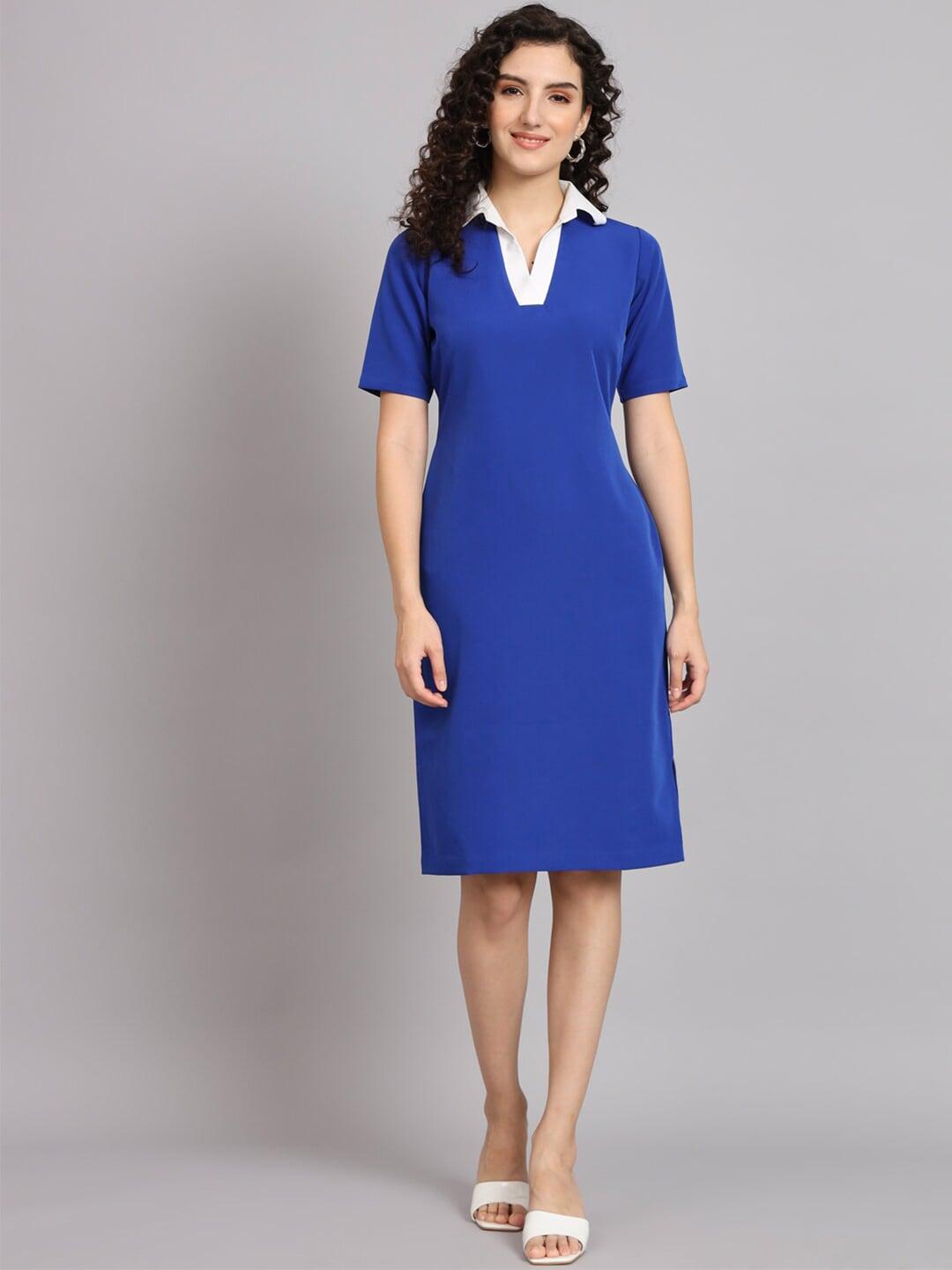 powersutra blue sheath dress