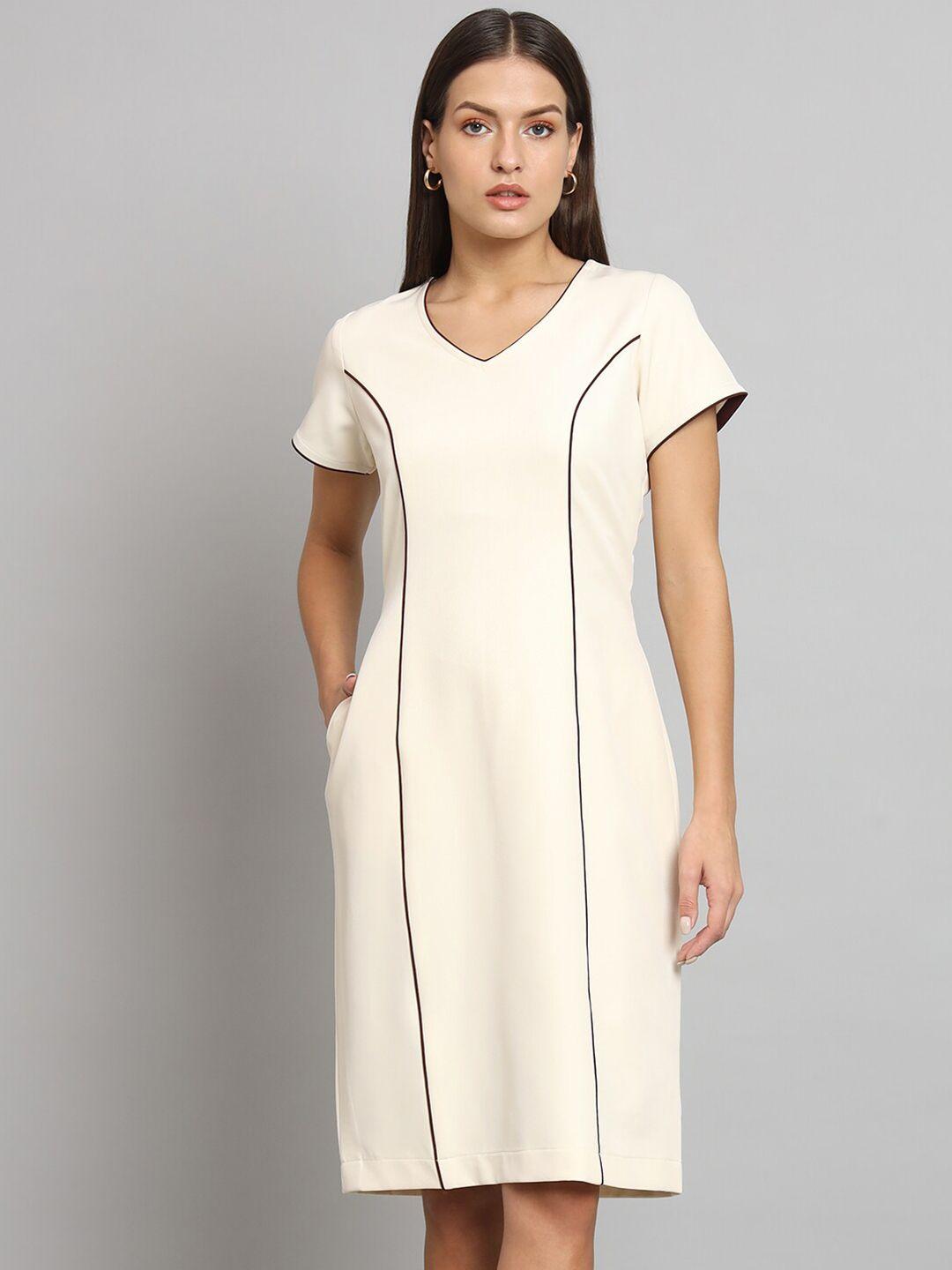 powersutra v-neck short sleeves a-line dress